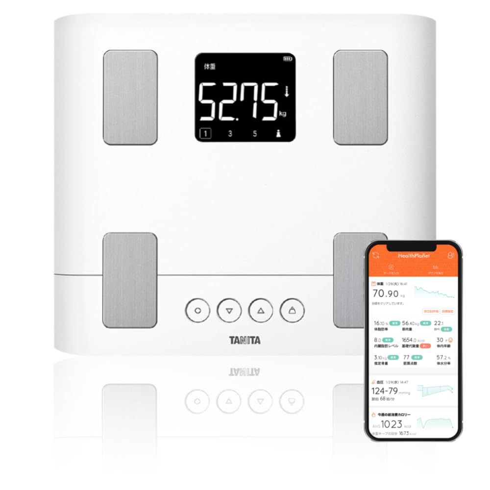 Amazon | タニタ 体重計 体組成計 スマホ連動 50g単位 バックライト BC